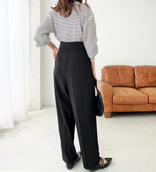 GeeRA（ジーラ）の「タックワイドバレルパンツ（フルレングスパンツ）」｜詳細画像