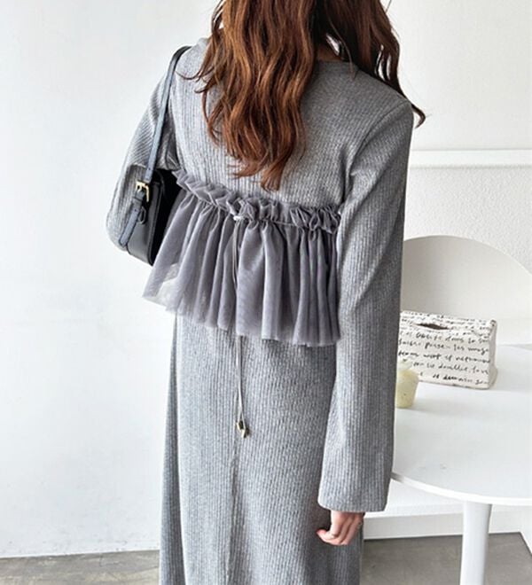 GeeRA（ジーラ）の「マルチフリルビスチェ＆リブワンピースセット（カットソーワンピース）」｜詳細画像