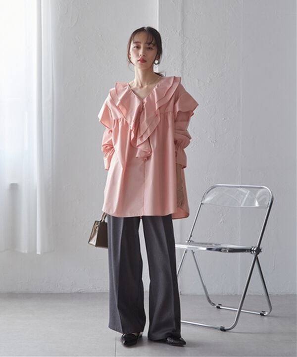 RANAN（ラナン）の「ビッグカラーフリルブラウス（ブラウス）」｜詳細画像