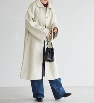 RANAN（ラナン）の「ウール調ステンカラーコート（ロングコート）」｜詳細画像