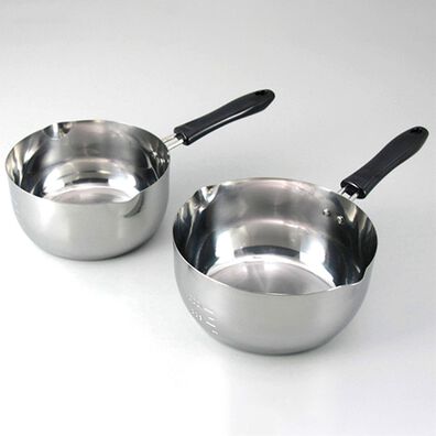 「日本製ゆきひら鍋２点セット（１６・１８ｃｍ）（鍋・フライパン）」