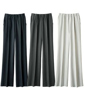 ルフラン（ルフラン）の「【３本組】日本製すっきり見えの上品フレアーパンツ（ワイドパンツ・ガウチョ）」｜詳細画像