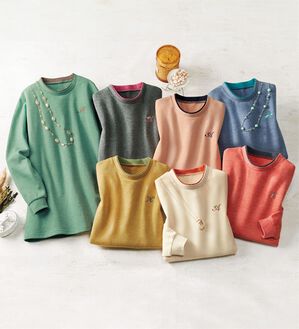 ルフラン（ルフラン）の「配色ロングプルオーバー（カットソー）」｜詳細画像