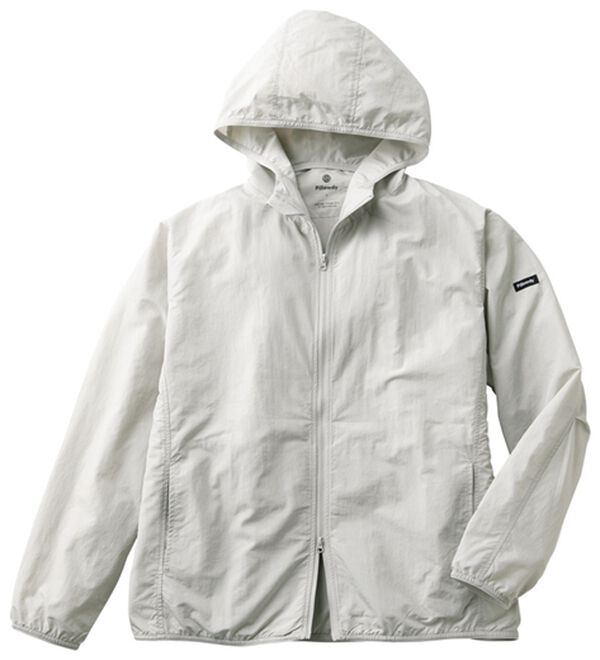 「＜ピロウディ＞ネックピロー付パーカー（メンズパーカー）」｜ライトグレー