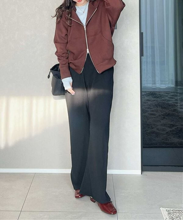 GeeRA（ジーラ）の「美脚見えカーブフレアパンツ（フルレングスパンツ）」｜詳細画像