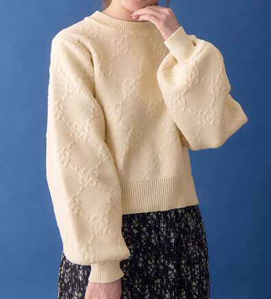 alotta（アロッタ）の「ふくれジャカードスポンジニット（ニット・セーター）」