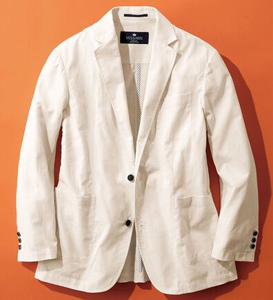 「シャツ感覚で羽織れる綿麻ジャケット（メンズジャケット）」