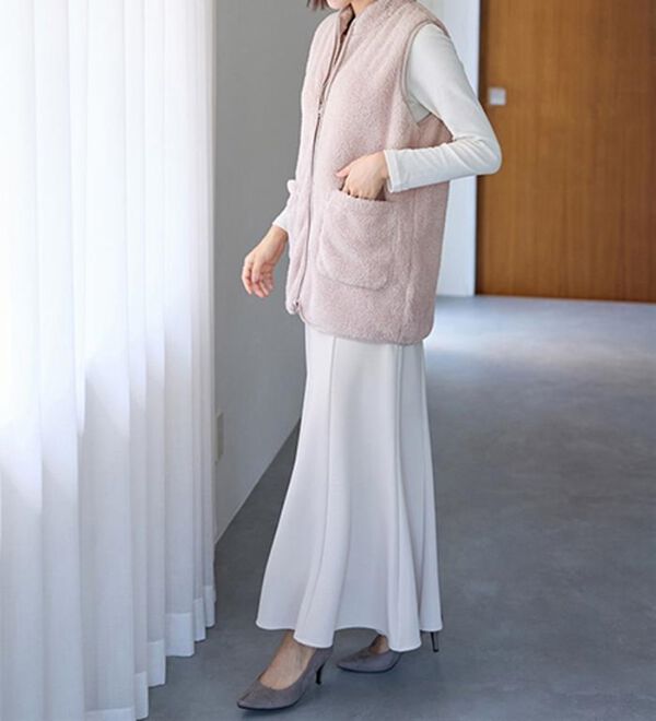 LAVIENNE（ラヴィエンヌ）の「ふわふわ暖かフリースベスト（ベスト）」｜詳細画像