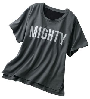 LAVIENNE（ラヴィエンヌ）の「カップ付ロゴＴシャツ（Tシャツ）」｜チャコール