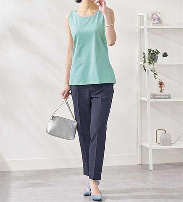 BELLUNA（ベルーナ）の「ヒンヤリ綿１００％大人顔タンクトップ（タンクトップ・キャミソール）」｜詳細画像