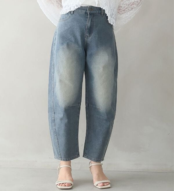 A HAPPY MARILYN（アハッピーマリリン）の「【Ｌ～８Ｌ】トレンドスタイルの、バレルパンツ。（ワイドパンツ・ガウチョ）」｜詳細画像