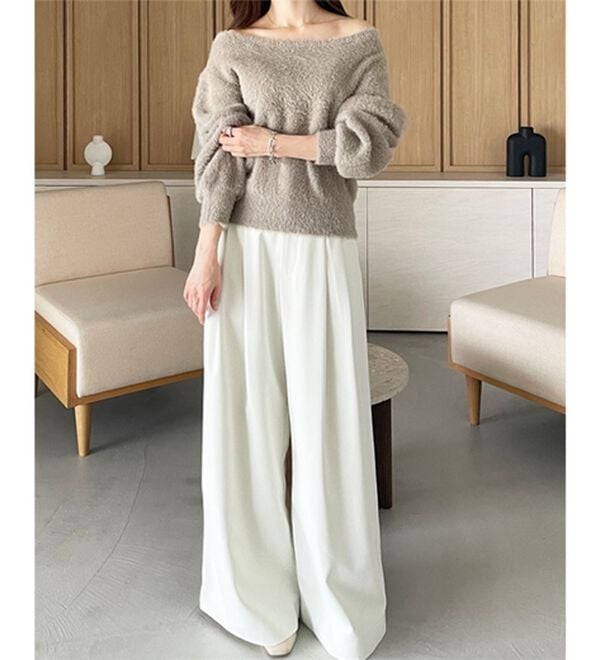 GeeRA（ジーラ）の「【YOUING.】オフショルフェザーヤーンニット（ニット・セーター）」｜詳細画像