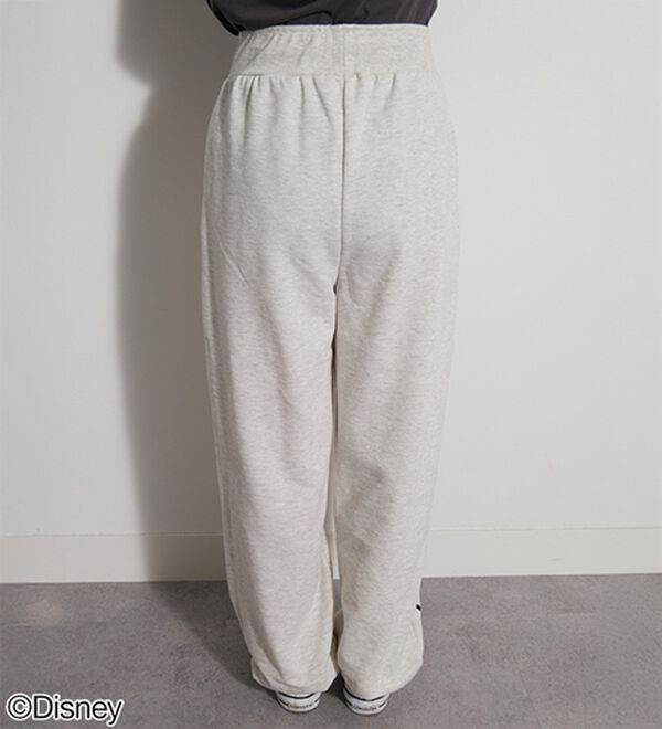 BELLUNA（ベルーナ）の「＜Ｄｉｓｎｅｙ＞【ミッキー】ロゴプリント裏起毛スウェットパンツ（ワイドパンツ・ガウチョ）」｜詳細画像