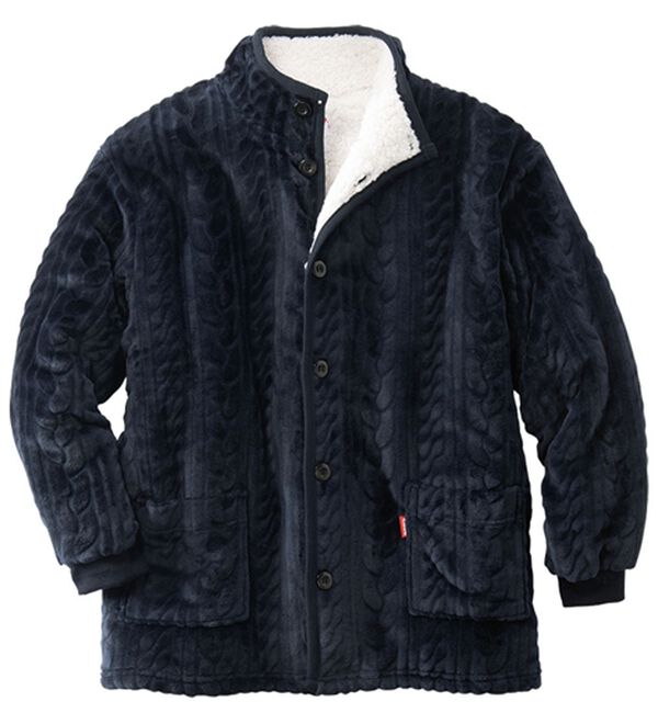 「＜ホカロン＞吸湿発熱わた使用！着るホカロンジャケット（メンズジャケット）」｜ネイビー