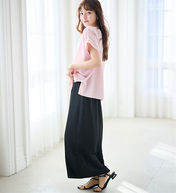 RANAN（ラナン）の「【汗シミ防止】ひんやり&防シワ前後2WAYハーフジップブラウス（ブラウス）」｜詳細画像