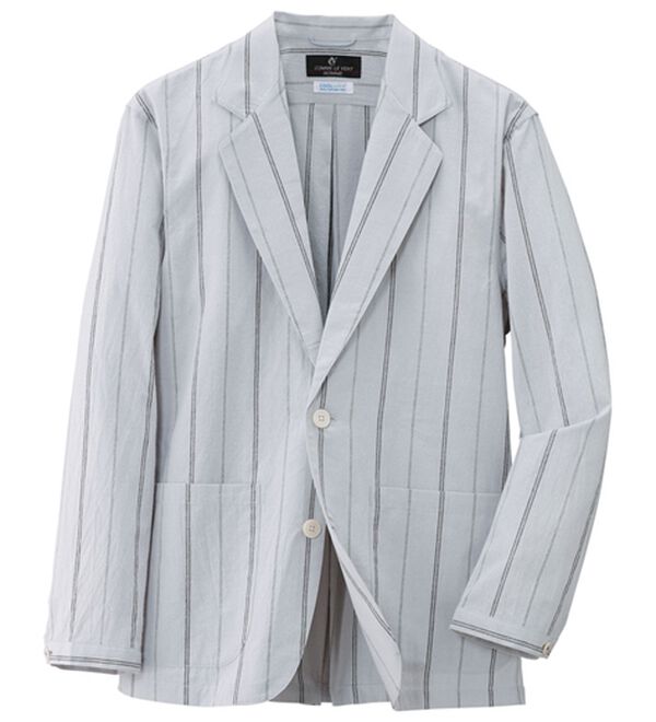 「＜コムルヴァン・オム＞夏の新定番！さらっと軽いシャツテーラード（メンズシャツ）」｜ライトグレー