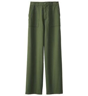 BELLUNA（ベルーナ）の「大人のきれいめベイカーチノパンツ（フルレングスパンツ）」｜カーキ