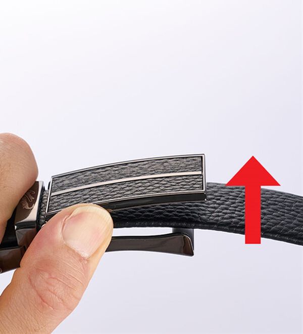 「【２本組】＜クロコダイル＞高級一枚仕立て千鳥無双ベルト（メンズベルト）」｜詳細画像