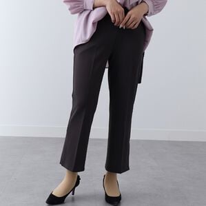 BELLUNA（ベルーナ）の「ジョーゼット裾スリットフレアーパンツ（フルレングスパンツ）」｜チャコール