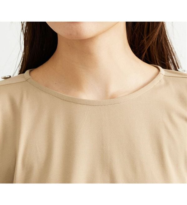 BELLUNA（ベルーナ）の「肩ボタンデザイン裾タックプルオーバー（カットソー）」｜詳細画像