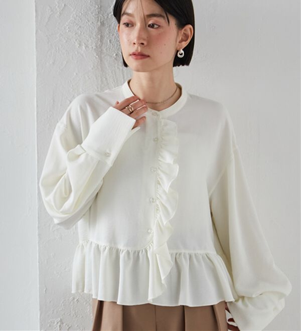 RANAN（ラナン）の「ラウンドフリルブラウス（シャツ）」｜詳細画像
