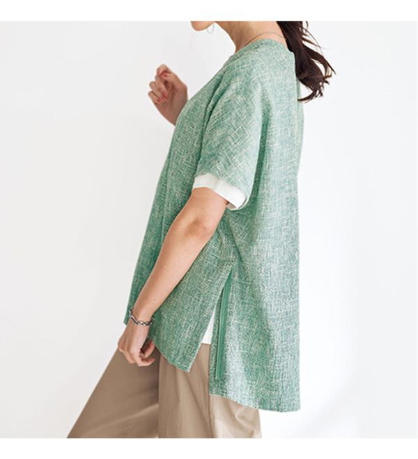 BELLUNA（ベルーナ）の「重ね着を楽しむサマーツイード素材ベスト（ベスト）」｜詳細画像