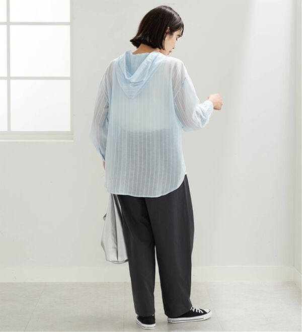 BELLUNA（ベルーナ）の「シアー素材フードデザインシャツジャケット（シャツ）」｜詳細画像