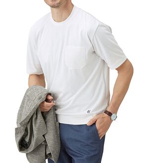 「【２色組】＜コムルヴァン・オム＞脱いでもキマる！ジャケットインＴシャツ（メンズＴシャツ）」｜詳細画像