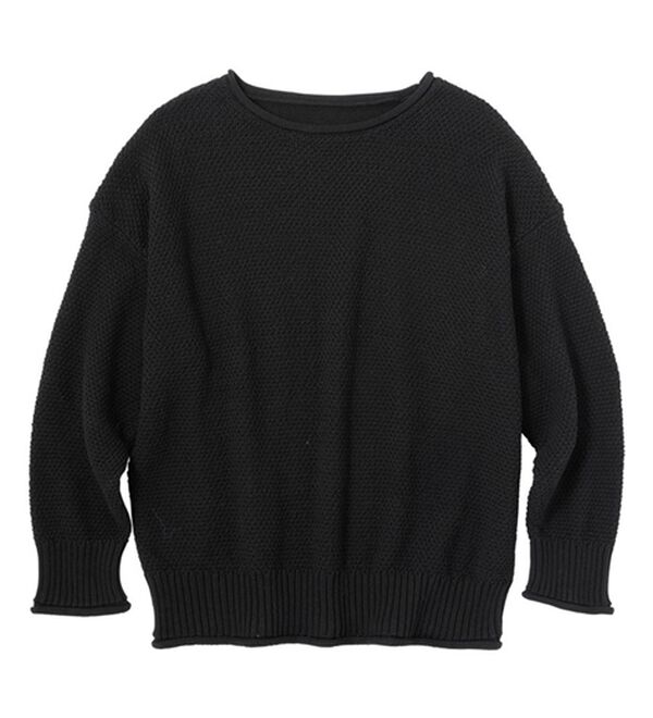 Viola e Viola（ヴィオラ エ ヴィオラ）の「【静電気防止】綿１００％鹿の子編みゆるニット（ニット・セーター）」｜詳細画像