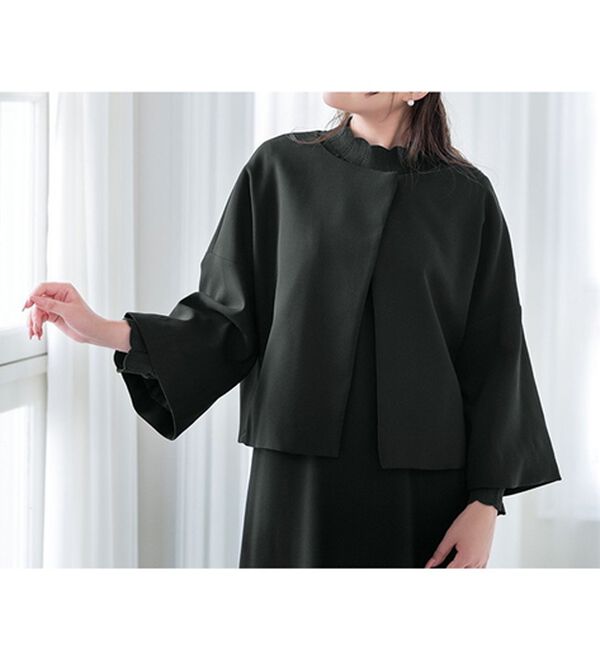 RANAN（ラナン）の「洗える！スカラップリブ使いロングワンピース（ロングワンピース）」｜詳細画像