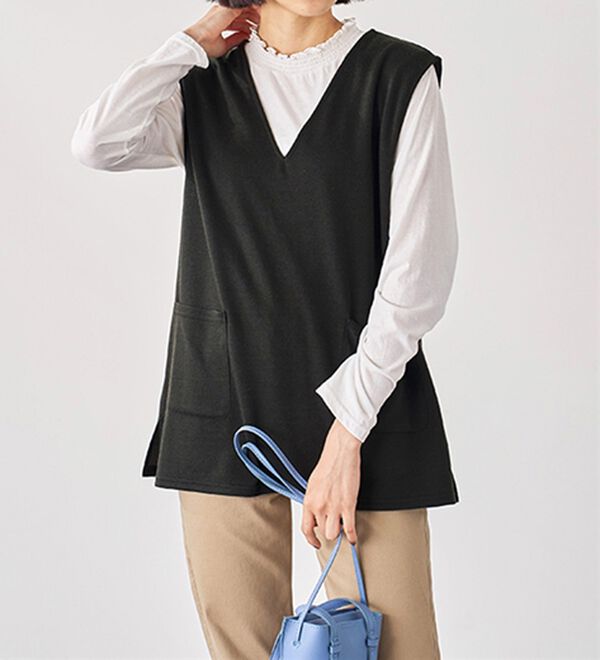 BELLUNA（ベルーナ）の「シャーリング衿ベストアンサンブル（アンサンブル）」｜詳細画像