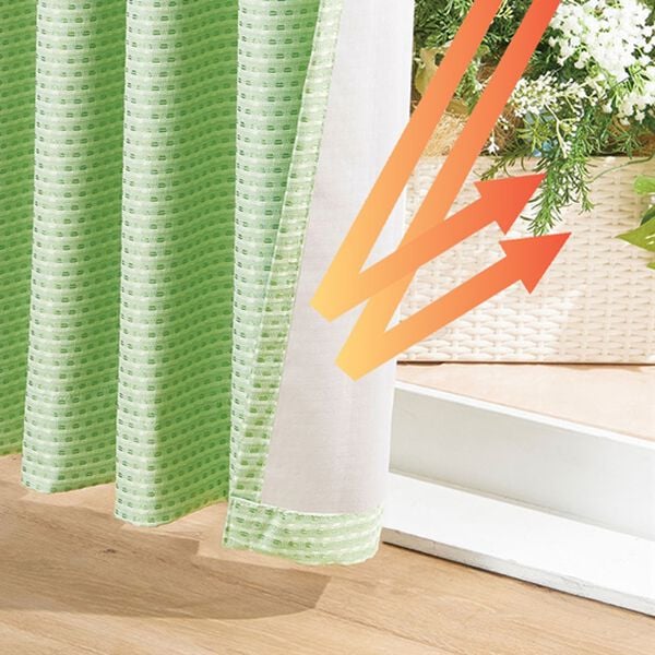 「１００サイズ防音・断熱・保温１級遮光・形状記憶付カーテン　リーフブラウン・リーフブルーグレー（ドレープカーテン）」｜詳細画像