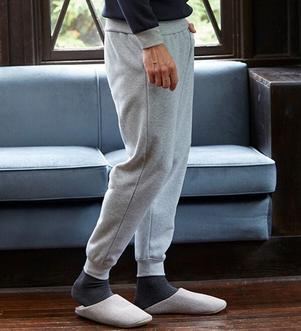 「＜シンプル＆プラス＞裏起毛スウェット上下セット（メンズルームウェア）」｜詳細画像