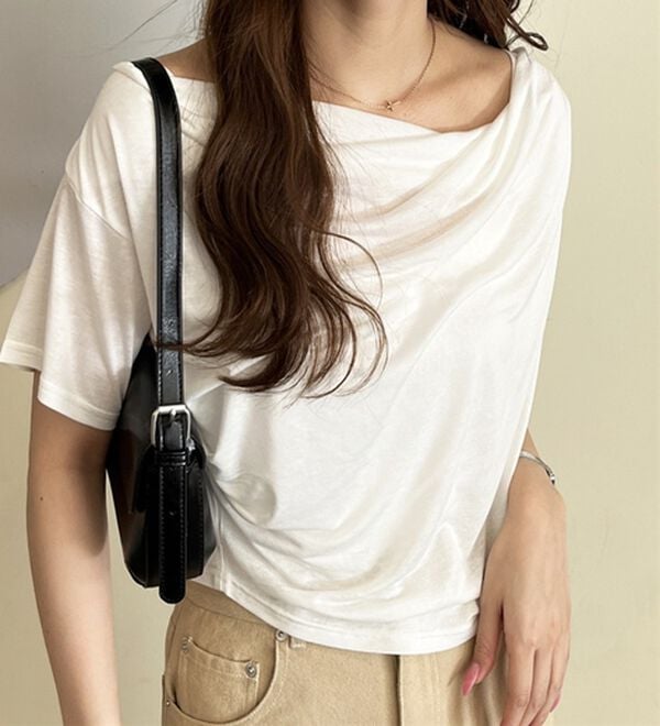 GeeRA（ジーラ）の「スラブシアーオフショルトップス（カットソー）」｜詳細画像