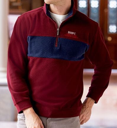 「＜ビバリーヒルズ・ポロクラブ＞刺しゅう入り裏起毛トレーナー（メンズトレーナー）」