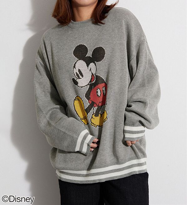 BELLUNA（ベルーナ）の「＜Ｄｉｓｎｅｙ＞【ミッキー】ジャカードゆったりセーター（ニット・セーター）」｜詳細画像