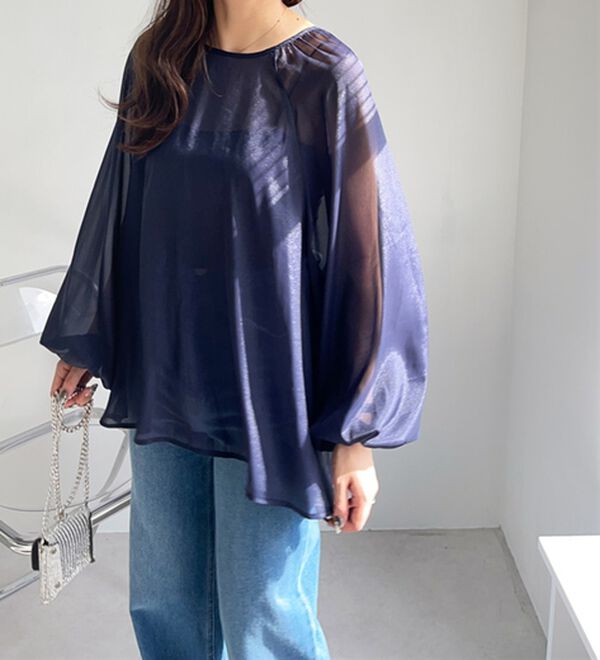 GeeRA（ジーラ）の「バックリボンシアーブラウス（ブラウス）」｜詳細画像