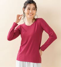 LAVIENNE（ラヴィエンヌ）の「【うす・軽・温】綿１００％吸湿発熱あったかクルーネックインナー（肌着・インナーウェア）」