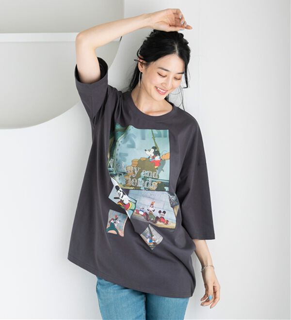 BELLUNA（ベルーナ）の「＜Ｄｉｓｎｅｙ＞ディズニー映画ＰＨＯＴＯ風Ｔシャツ（チュニック）」｜詳細画像