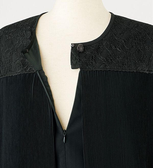 ルフラン（ルフラン）の「レース使いプリーツチュニック（ブラックフォーマル（喪服・礼服））」｜詳細画像
