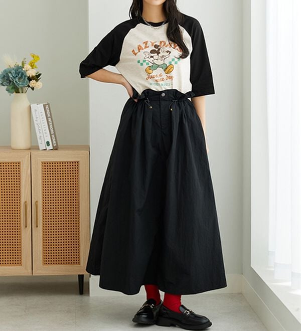 BELLUNA（ベルーナ）の「＜Ｄｉｓｎｅｙ＞【ミッキー】プリント７分丈ラグランＴシャツ（カットソー）」｜詳細画像