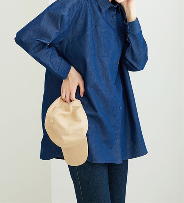 BELLUNA（ベルーナ）の「ポケット付デニムシャツチュニック（チュニック）」｜詳細画像