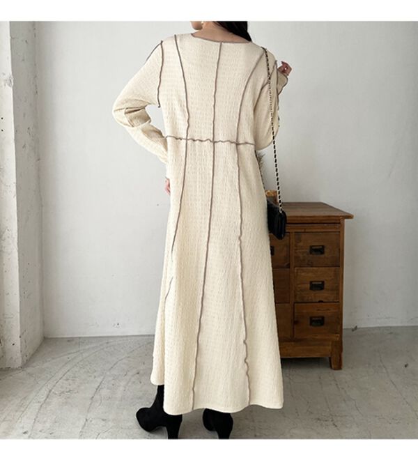 GeeRA（ジーラ）の「配色メローワンピース（カットソーワンピース）」｜詳細画像