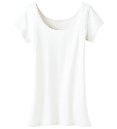 LAVIENNE（ラヴィエンヌ）の「【汗かきさん必見！】涼感サラッと快適汗取り半袖インナー＜さらりラボ＞（肌着・インナーウェア）」