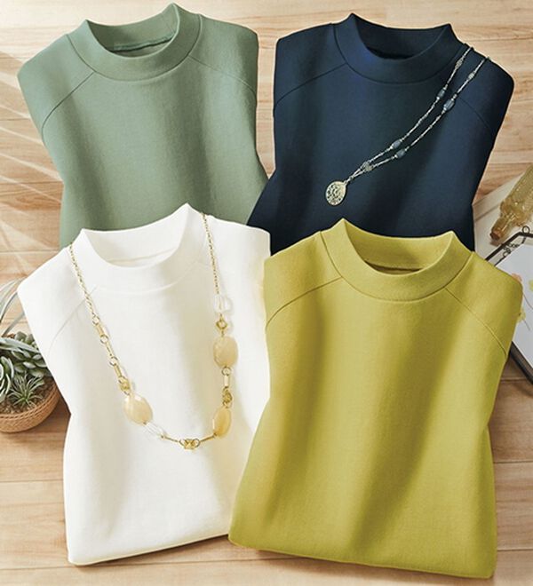 ルフラン（ルフラン）の「【４色組】ＵＳＡコットン１００％プルオーバー（カットソー）」｜４色組