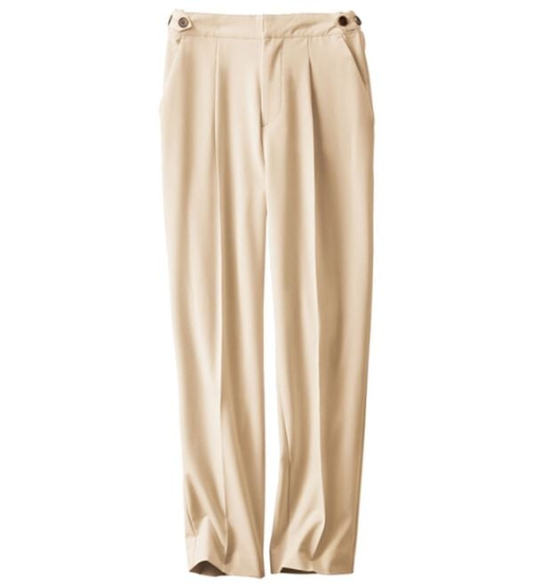 BELLUNA（ベルーナ）の「こっそりおなかがラクラク！ボタン使いウエスト調整テーパードパンツ（テーパードパンツ）」｜詳細画像