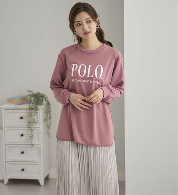 BELLUNA（ベルーナ）の「【ＰＯＬＯ　ＢＣＳ】ミニ裏毛素材デザイントップス（カットソー）」｜詳細画像