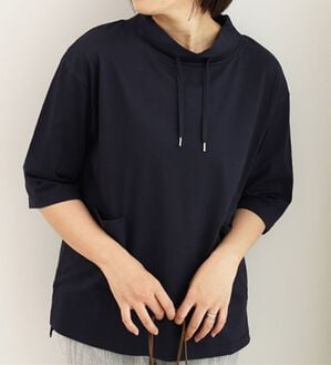 BELLUNA（ベルーナ）の「＜ｓｏｒａｆｕｋｕ＞衿デザインプルオーバー（カットソー）」｜ネイビー