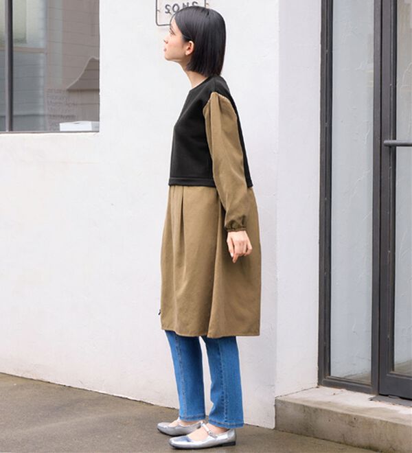 Viola e Viola（ヴィオラ エ ヴィオラ）の「時短コーデ楽ちんドッキングワンピース（ドッキングワンピース）」｜詳細画像