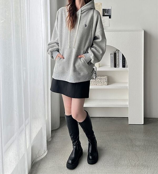 GeeRA（ジーラ）の「【U.S. POLO ASSN.】フード刺繍裏起毛パーカー（パーカー）」｜詳細画像